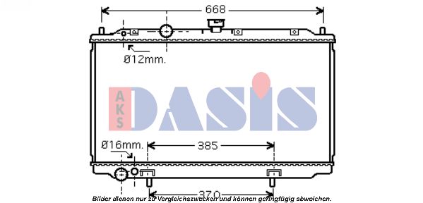 AKS DASIS Jäähdytin,moottorin jäähdytys 070071N